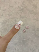 استیکر برجسته ناخن راسا طرح پروانه صورتی