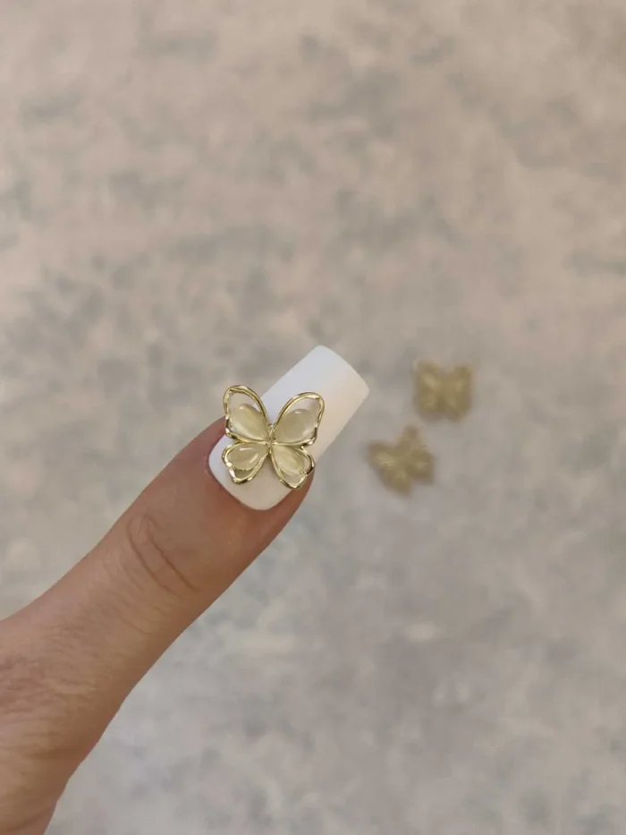 استیکر برجسته ناخن راسا طرح پروانه زرد