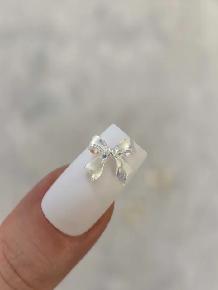 استیکر برجسته ناخن راسا طرح پاپیون نقره ای