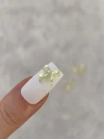 استیکر برجسته ناخن راسا طرح پاپیون زرد