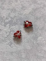 استیکر برجسته ناخن راسا طرح قلب در بند قرمز