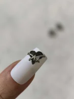 استیکر برجسته ناخن راسا طرح قلب در بند مشکی