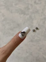 استیکر برجسته ناخن راسا طرح قلب در بند مشکی