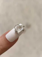 استیکر برجسته ناخن راسا طرح قلب سفید