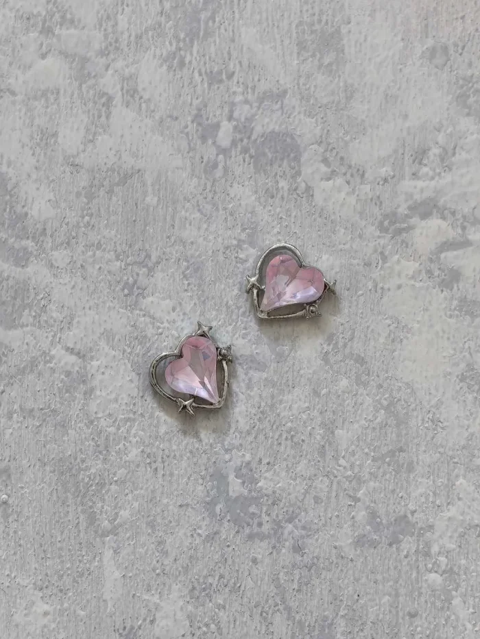 استیکر برجسته ناخن راسا طرح قلب صورتی