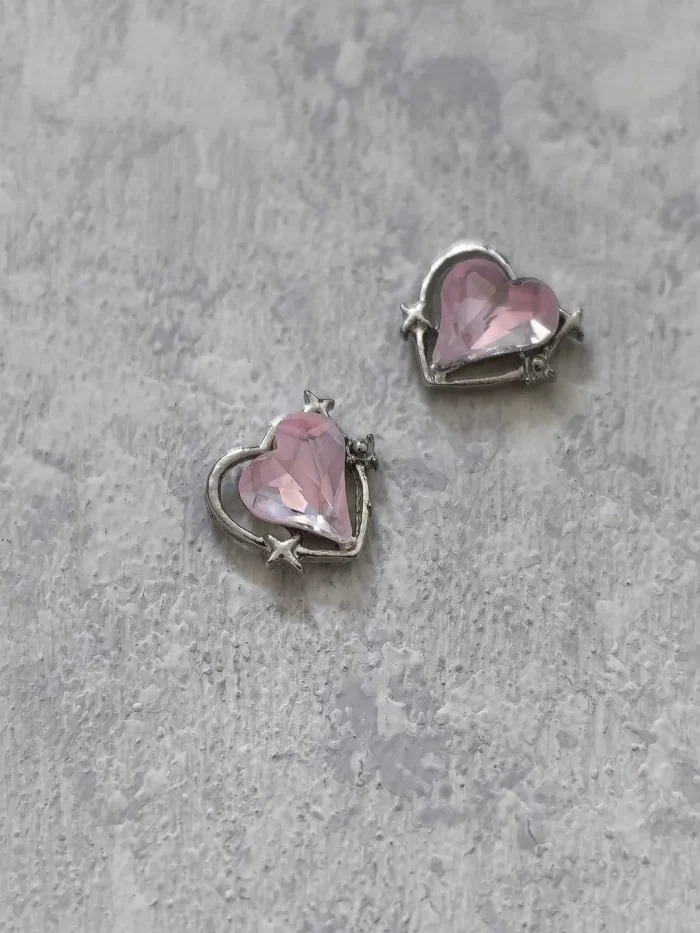 استیکر برجسته ناخن راسا طرح قلب صورتی