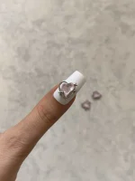 استیکر برجسته ناخن راسا طرح قلب صورتی