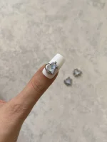 استیکر برجسته ناخن راسا طرح قلب خاکستری