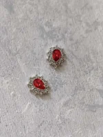 استیکر برجسته ناخن راسا طرح نگین قرمز