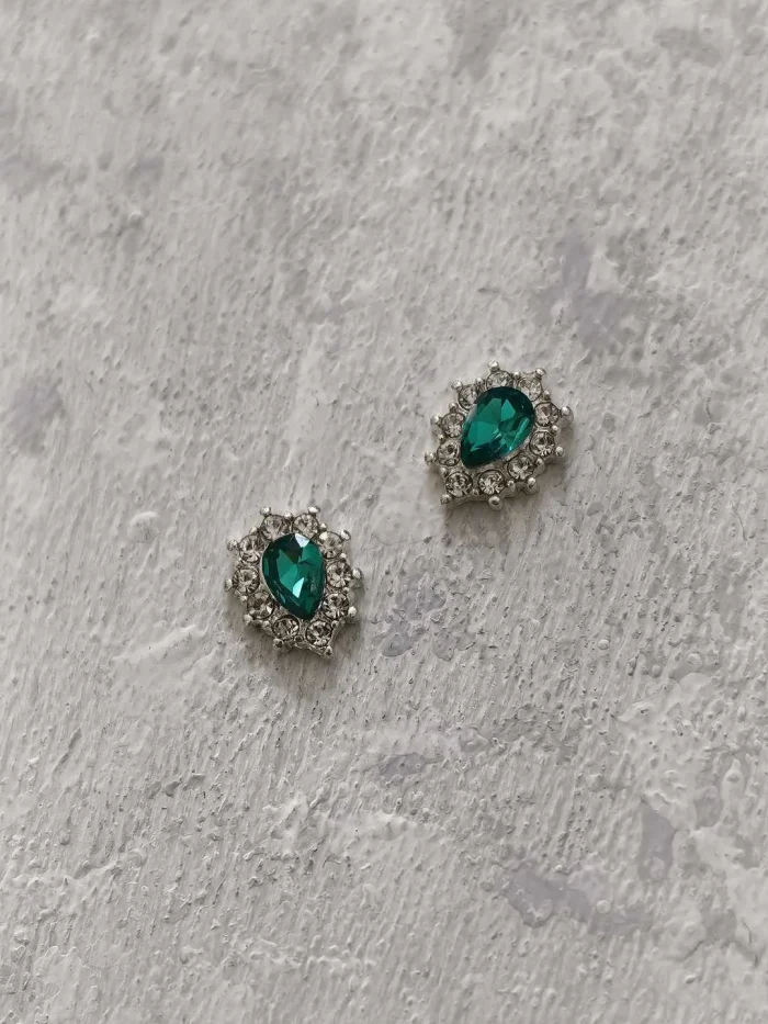 استیکر برجسته ناخن راسا طرح نگین فیروزه ای