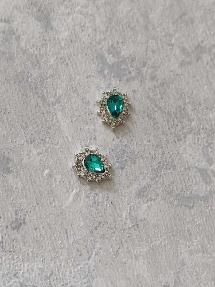 استیکر برجسته ناخن راسا طرح نگین فیروزه ای