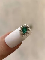 استیکر برجسته ناخن راسا طرح نگین فیروزه ای