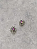 استیکر برجسته ناخن راسا طرح نگین بنفش