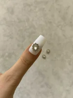 استیکر برجسته ناخن راسا طرح نگین سفید