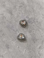 استیکر برجسته ناخن راسا طرح قلب نگین دار شیشه ای