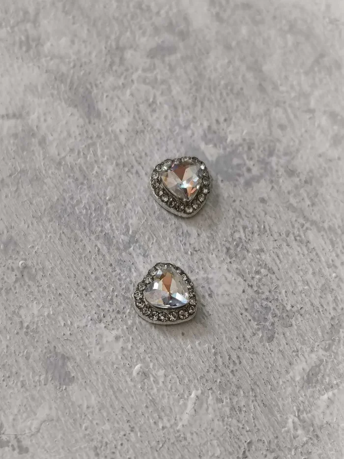 استیکر برجسته ناخن راسا طرح قلب نگین دار شیشه ای