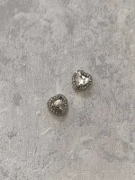 استیکر برجسته ناخن راسا طرح قلب نگین دار سفید