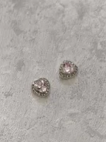 استیکر برجسته ناخن راسا طرح قلب نگین دار سفید