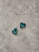 استیکر برجسته ناخن راسا طرح قلب رنگی آبی آسمانی