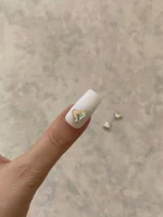 استیکر برجسته ناخن راسا طرح قلب رنگی سفید