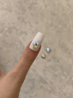 استیکر برجسته ناخن راسا طرح قلب رنگی شیشه ای