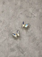 استیکر برجسته ناخن راسا طرح پروانه رنگ سفید