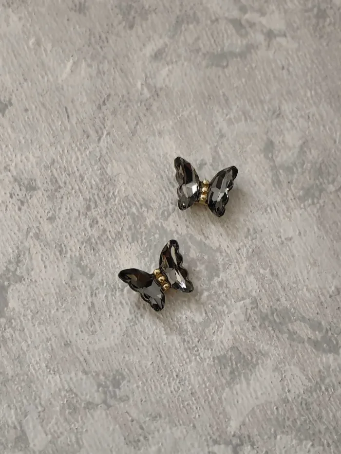 استیکر برجسته ناخن راسا طرح پروانه رنگ مشکی