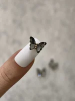 استیکر برجسته ناخن راسا طرح پروانه رنگ مشکی