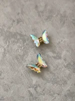 استیکر برجسته ناخن راسا طرح پروانه رنگ طلایی