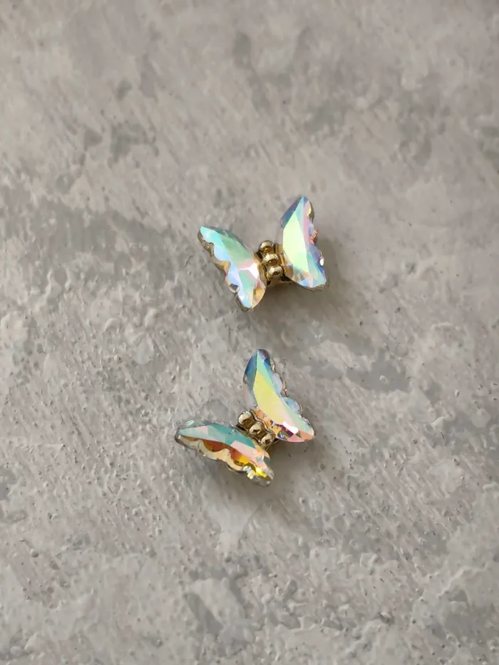 استیکر برجسته ناخن راسا طرح پروانه رنگ طلایی