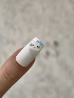 استیکر برجسته ناخن راسا طرح صورت کیتی رنگ آبی