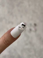 استیکر برجسته ناخن راسا طرح صورت کیتی رنگ مشکی سفید