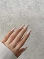 ناخن مصنوعی رنگی ساده راسا رنگ پوست پیازی روشن فرم