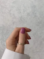 ناخن مصنوعی رنگی ساده راسا رنگ بنفش فرم مربع گرد کوتاه