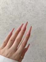 ناخن مصنوعی رنگی ساده راسا رنگ صورتی روشن گلدانی بلند مات