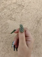 ناخن مصنوعی راسا رنگ سبز و مشکی طرح مار و چشم RSR1291