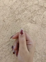 ناخن مصنوعی راسا رنگ زرشکی هلویی بیبی بومر طرح گل و پروانه RSR632