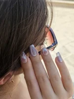 ناخن مصنوعی راسا رنگ یاسی طوسی طرح آیس و پروانه RSR1550