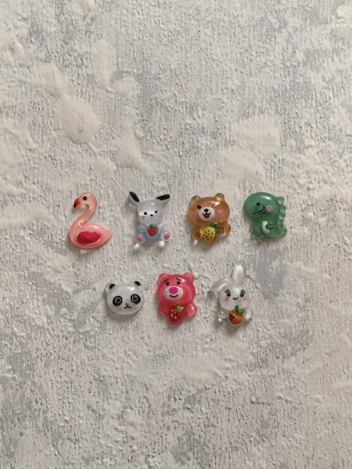 استیکر برجسته ناخن راسا طرح دایناسور سبز رزینی