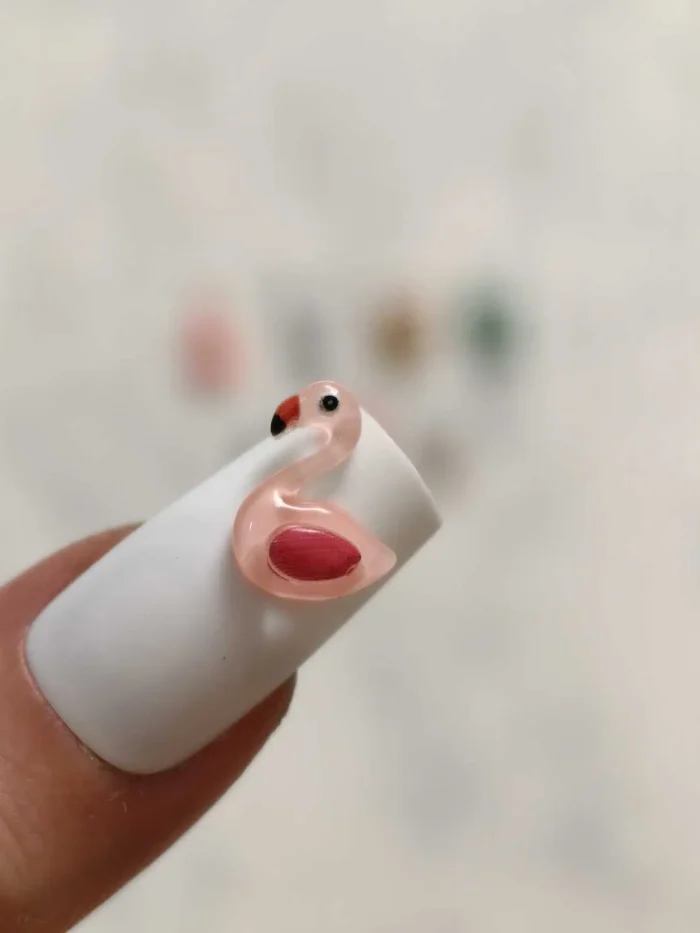 استیکر برجسته ناخن راسا طرح فلامینگو رزینی