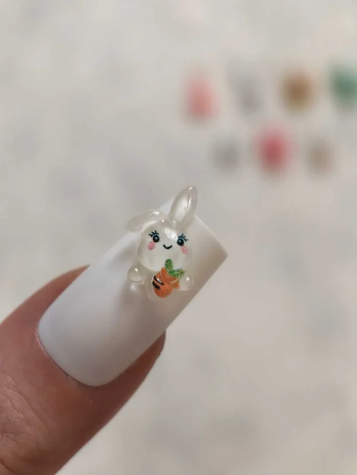 استیکر برجسته ناخن راسا طرح خرگوش رزینی