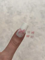 استیکر برجسته ناخن راسا طرح پاپیون صورتی شفاف رزینی