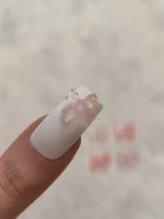 استیکر برجسته ناخن راسا طرح پاپیون صورتی شفاف رزینی