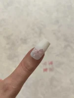 استیکر برجسته ناخن راسا طرح پاپیون صورتی شفاف رزینی