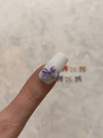 استیکر برجسته ناخن راسا طرح پاپیون رنگی مات