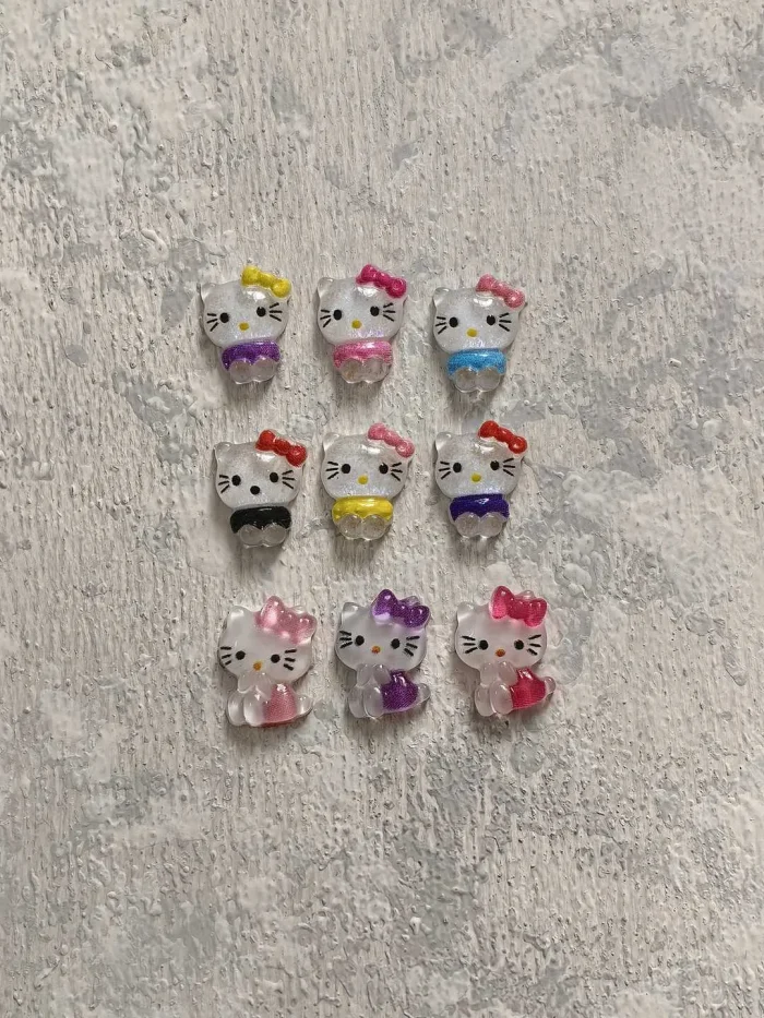 استیکر برجسته ناخن راسا طرح هلوکیتی رنگی