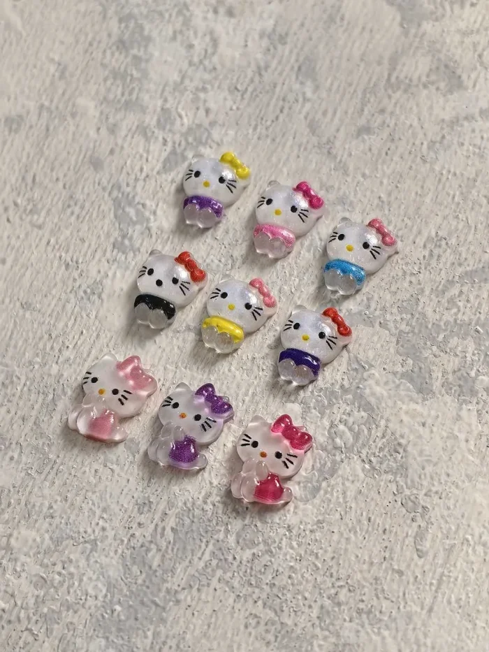 استیکر برجسته ناخن راسا طرح هلوکیتی رنگی