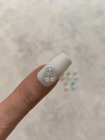 استیکر برجسته ناخن راسا طرح خرس رنگی کرومی شفاف