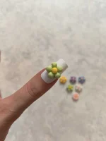 استیکر برجسته ناخن راسا طرح گل رنگی سیلیکونی مات