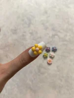 استیکر برجسته ناخن راسا طرح گل رنگی سیلیکونی مات